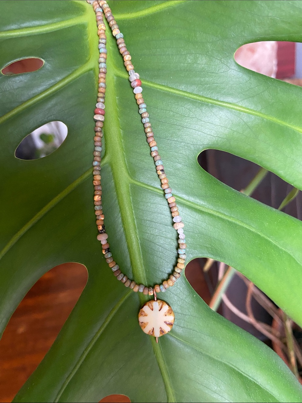 Artisan beaded necklace